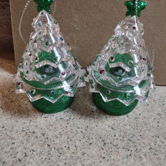 Set of 2 lighted Tree Ornaments - Picture 3 of 5